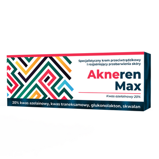 Akneren Max, specjalistyczny krem przeciwtrądzikowy i rozjaśniający przebarwienia, 30 g - zdjęcie produktu