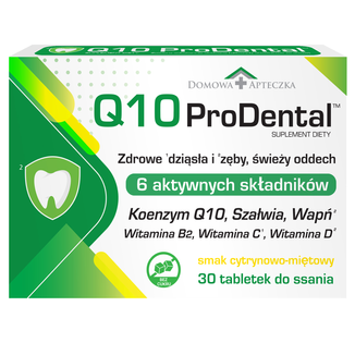Q10 ProDental, smak cytrynowo-miętowy, 30 tabletek do ssania - zdjęcie produktu