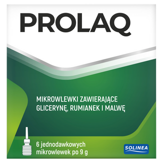 Prolaq, mikrowlewki doodbytnicze z gliceryną, rumiankiem i malwą, 9 g x 6 sztuk - zdjęcie produktu