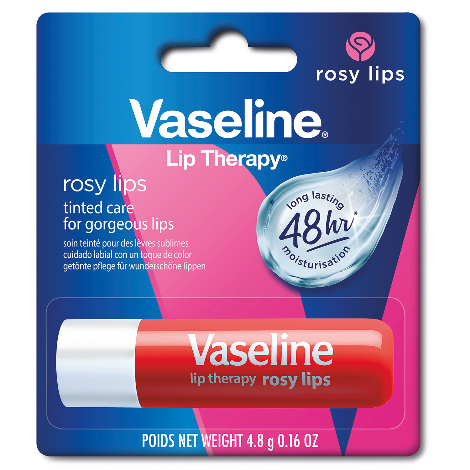 Vaseline Vaseline Lip Therapy Rosy Lip, pomadka do ust, 4,8 g