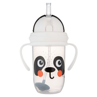 Canpol Babies, kubek niekapek ze rurką z odważnikiem, BabiesBoo, panda, od 6 miesiąca, 270 ml - zdjęcie produktu