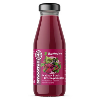 EkaMedica, smoothie, malina-burak-czarna porzeczka, 250 ml - zdjęcie produktu