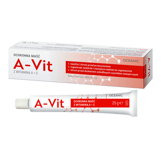 Oceanic A-Vit, maść ochronna z witaminami A+E, 25 g USZKODZONE OPAKOWANIE Oceanic A-Vit, maść ochronna z witaminami A+E, 25 g USZKODZONE OPAKOWANIE - zdjęcie produktu