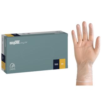 EasyCare Vinyl PF, rękawice winylowe, niejałowe, bezpudrowe, rozmiar M, 100 sztuk - zdjęcie produktu