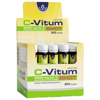 C-Vitum Shot, smak pomarańczowy, 25 ml x 20 fiolek - zdjęcie produktu