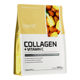 OstroVit Kolagen + Witamina C, proszek, smak ananasowy, 400 g - miniaturka zdjęcia produktu