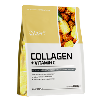 Ostrovit Kolagen + Witamina C, proszek, smak ananasowy, 400 g - zdjęcie produktu