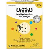 UmmU Multiwitamina & Omega, dla dzieci od 12 lat, 27 pastylek do żucia - miniaturka zdjęcia produktu