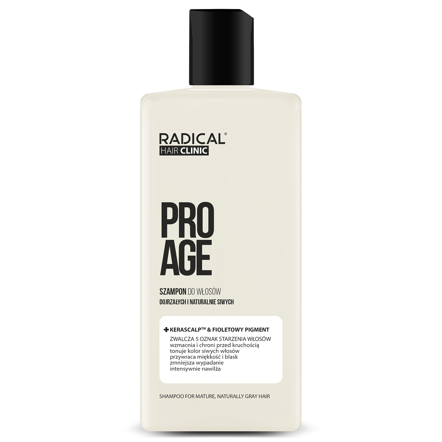 Radical Radical Hair Clinic Pro Age, szampon do włosów dojrzałych i naturalnie siwych, 300 ml