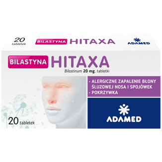 Bilastyna Hitaxa 20 mg, 20 tabletek USZKODZONE OPAKOWANIE - zdjęcie produktu