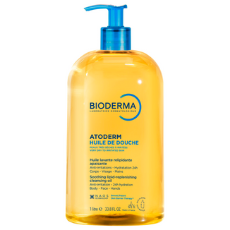 Bioderma Atoderm Huile de Douche, nawilżający olejek do kąpieli i pod prysznic, od 1 dnia życia, 1 l - zdjęcie produktu
