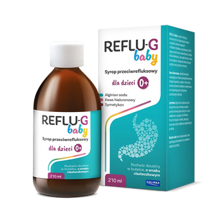 Reflu-G Baby, syrop przeciwrefluksowy dla dzieci, od urodzenia, 210 ml USZKODZONE OPAKOWANIE Reflu-G Baby, syrop przeciwrefluksowy dla dzieci, od urodzenia, 210 ml USZKODZONE OPAKOWANIE - zdjęcie produktu