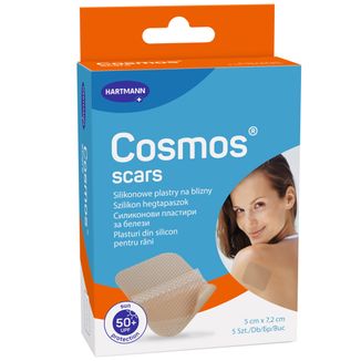 Cosmos Scars, silikonowe plastry na blizny, 5 x 7,2 cm, 5 sztuk - zdjęcie produktu