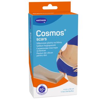 Cosmos Scars, silikonowe plastry na blizny, 4 x 30 cm, 5 sztuk USZKODZONE OPAKOWANIE - zdjęcie produktu