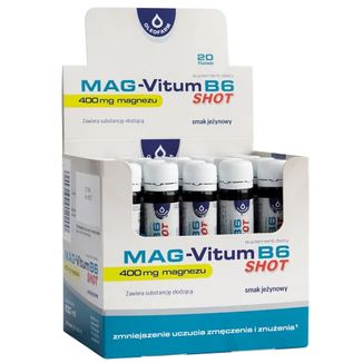 Mag-Vitum B6, shot, smak jeżynowy, 25 ml x 20 fiolek - zdjęcie produktu
