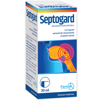 Septogard 1,5 mg/ml, aerozol, aromat miętowy, 30 ml - zdjęcie produktu