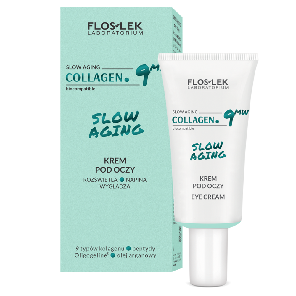Flos-Lek Floslek Laboratorium Collagen. 9MW Slow Aging, Augencreme, 30 ml