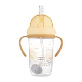 Canpol Babies, kubek niekapek z rurką i odważnikiem, Mountains, beżowy, od 6 miesiąca, 270 ml, 1 sztuka - miniaturka zdjęcia produktu