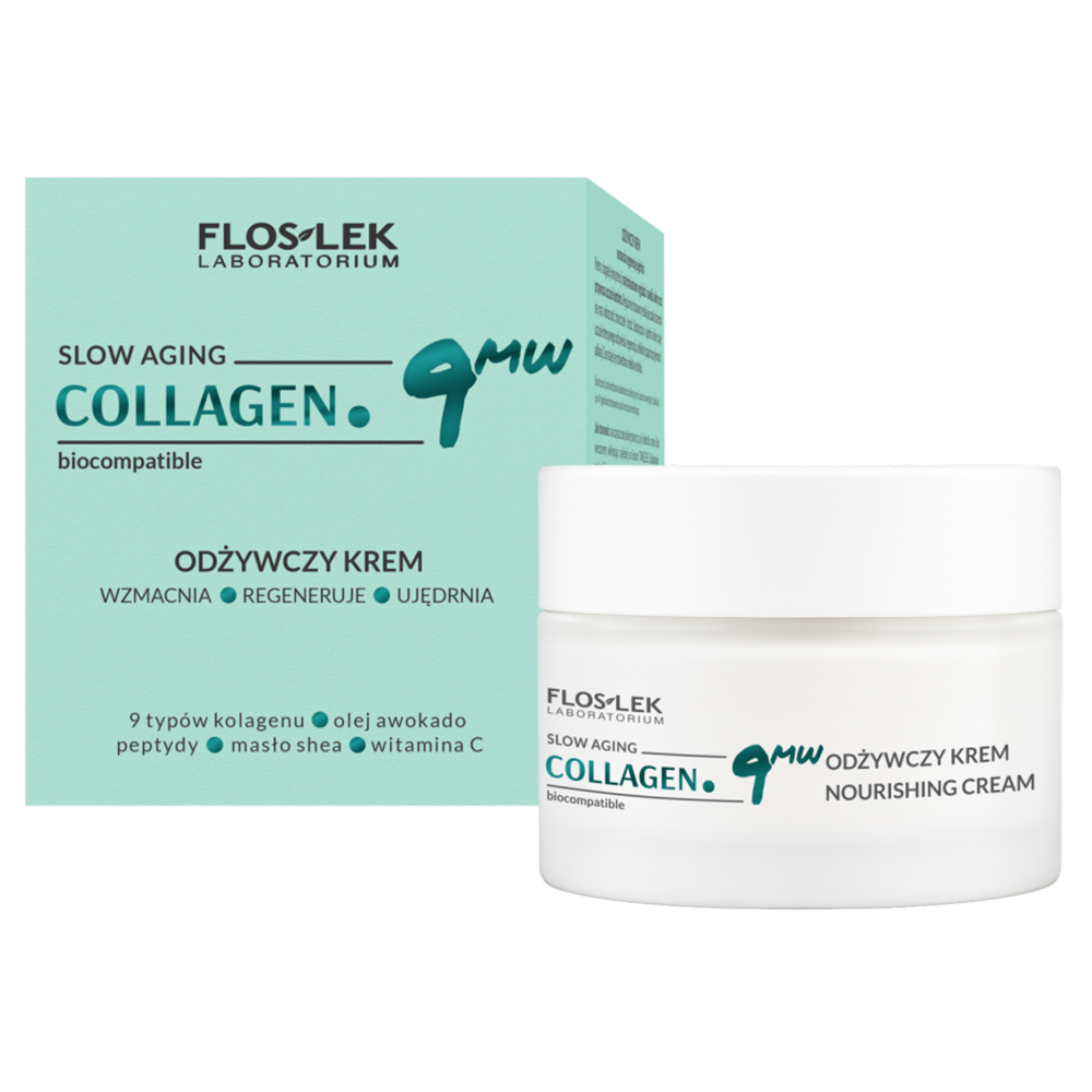 Flos-Lek Laboratorium Floslek Laboratorium Collagen. 9MW, odżywczy krem do twarzy, 50 ml