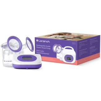 Lansinoh, laktator elektryczny, podwójny, z zasilaniem akumulatorwym - zdjęcie produktu