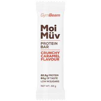 GymBeam MoiMüv, baton proteinowy, crunchy caramel, 60 g KRÓTKA DATA - zdjęcie produktu
