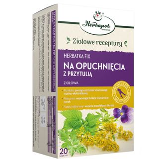 Herbapol Na Opuchnięcia, herbatka fix z przytulią, 2 g x 20 saszetek USZKODZONE OPAKOWANIE - zdjęcie produktu