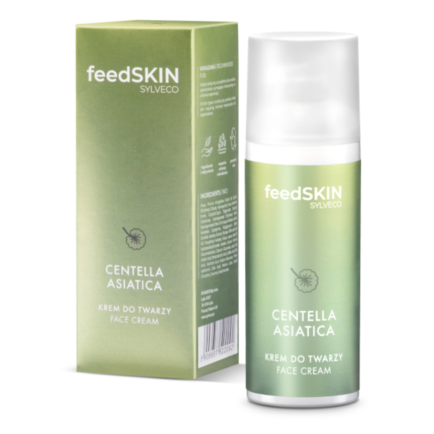 Nieznana Sylveco FeedSkin Centella Asiatica, Gesichtscreme mit Centella asiatica, 50 ml — Inhaltsstoffe und Bewertung