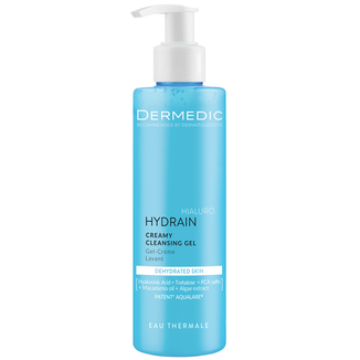 Dermedic Hydrain, kremowy żel do mycia twarzy, skóra odwodniona i sucha, 200 ml - zdjęcie produktu