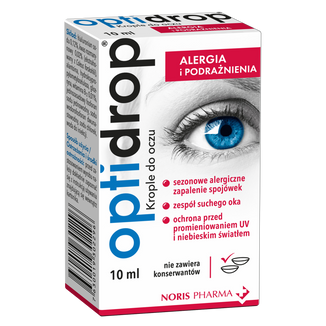 Optidrop Alergia i Podrażnienia, krople do oczu, 10 ml - zdjęcie produktu