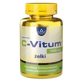 Oleofarm C-Vitum 125 mg, żelki, 60 sztuk - zdjęcie produktu
