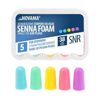 Novama Senna Foam, stopery do uszu, 10 sztuk Novama Senna Foam, stopery do uszu, 10 sztuk - zdjęcie produktu