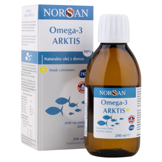 Norsan Omega-3 Arktis, smak cytrynowy, 200 ml - zdjęcie produktu