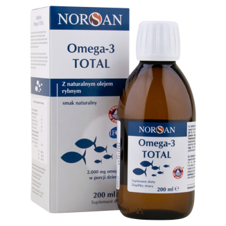 Norsan Omega-3 Total, smak naturalny, 200 ml - zdjęcie produktu