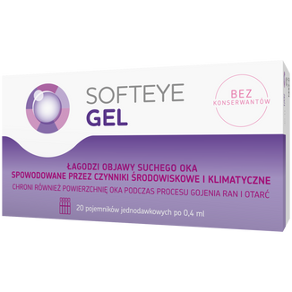 Softeye Gel, krople do oczu, 0,4 ml x 20 minimsów Softeye Gel, krople do oczu, 0,4 ml x 20 minimsów - zdjęcie produktu