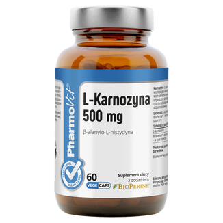PharmoVit L-Karnozyna 500 mg, 60 kapsułek - zdjęcie produktu