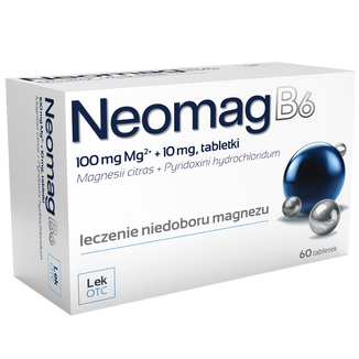 NeoMagB6 100 mg + 10 mg, 60 tabletek - zdjęcie produktu