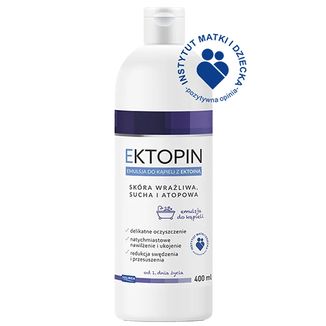 Ektopin, emulsja do kąpieli z ektoiną, od 1 dnia życia, 400 ml USZKODZONE OPAKOWANIE Ektopin, emulsja do kąpieli z ektoiną, od 1 dnia życia, 400 ml USZKODZONE OPAKOWANIE - zdjęcie produktu