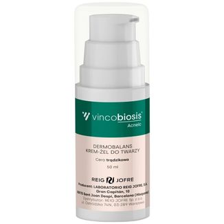 Vincobiosis Acneic Dermoblans, krem-żel do twarzy, cera trądzikowa, 50 ml - zdjęcie produktu