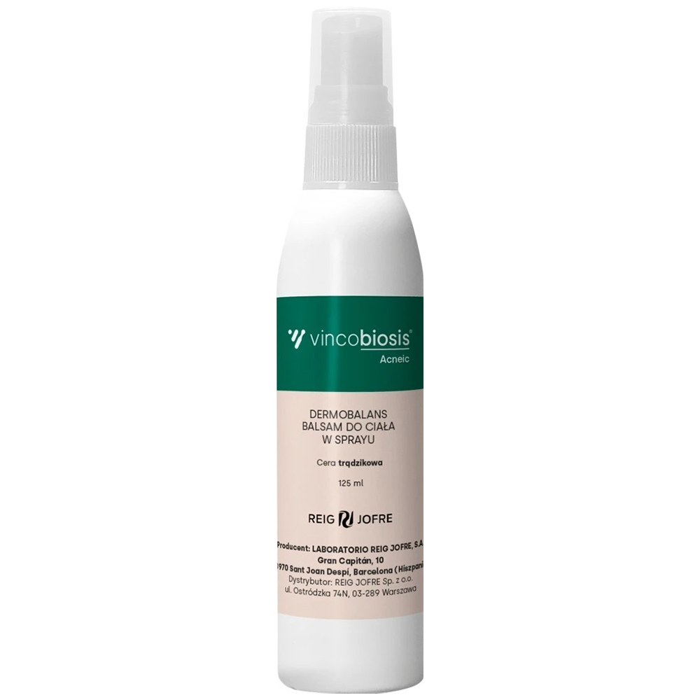 Nieznana Vincobiosis Acneic Dermobalans, balsam w sprayu, cera trądzikowa, 125 ml