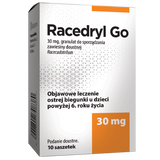 Racedryl Go 30 mg, granulat do sporządzania zawiesiny doustnej, powyżej 6 lat, 10 saszetek - miniaturka zdjęcia produktu
