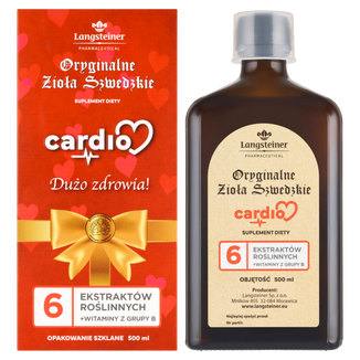 Langsteiner Oryginalne Zioła Szwedzkie Cardio, 500 ml USZKODZONE OPAKOWANIE - zdjęcie produktu