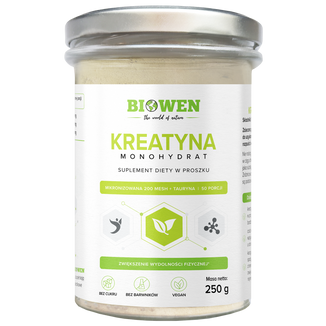 Biowen Kreatyna Monohydrat, proszek, 250 g - zdjęcie produktu