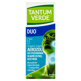 Tantum Verde Duo 1,5 mg + 5 mg/ml, aerozol, 15 ml USZKODZONE OPAKOWANIE - zdjęcie produktu