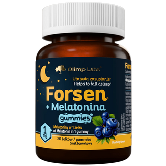 Olimp Forsen + Melatonina Gummies, żelki o smaku borówkowym, 30 sztuk - zdjęcie produktu