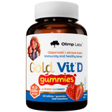Olimp, Gold-Vit D Gummies, żelki o smaku truskawkowym, 60 sztuk - miniaturka zdjęcia produktu