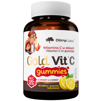 Olimp, Gold-Vit C Gummies, żelki o smaku cytrynowym, 60 sztuk - zdjęcie produktu