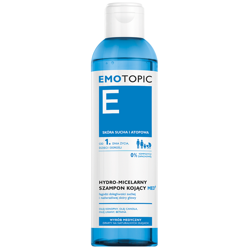 Pharmaceris Emotopic Med+, hydro-mizellar Shampoo beruhigend ab dem 1. Lebenstag, trockene Haut und atopisch, 250 ml — Inhaltsstoffe und Bewertung
