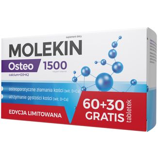 Molekin Osteo, 60 tabletek + 30 tabletek gratis - zdjęcie produktu