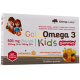 Olimp Gold Omega 3 Kids Gummies, żelki o smaku tropikalnym, 30 sztuk - miniaturka zdjęcia produktu