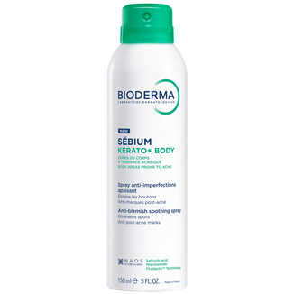 Bioderma Sebium Kerato+ Body, kojący spray na niedoskonałości, 150 ml - zdjęcie produktu